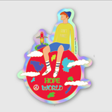 Hobi's World Holo Vinyl Sticker